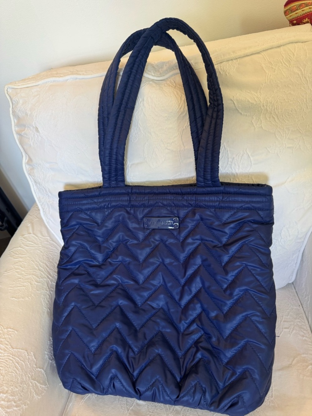 Quilted Navy Tote Bag by Vera Bradley